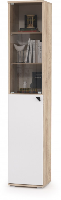 Бостон № 44, дуб эндгрейн элегантный/фасады МДФ милк рикамо софт