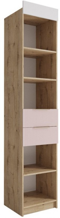 Модульная детская Лавис, композиция 3, Белый/Белый софт / Роза