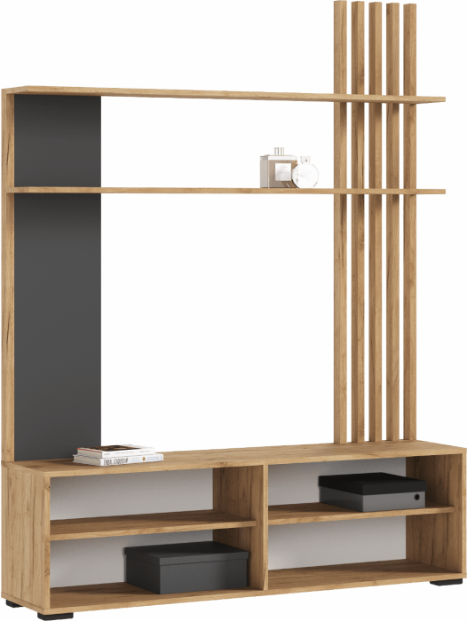 Модульная гостиная Роджина (Графит, Крафт золотой)