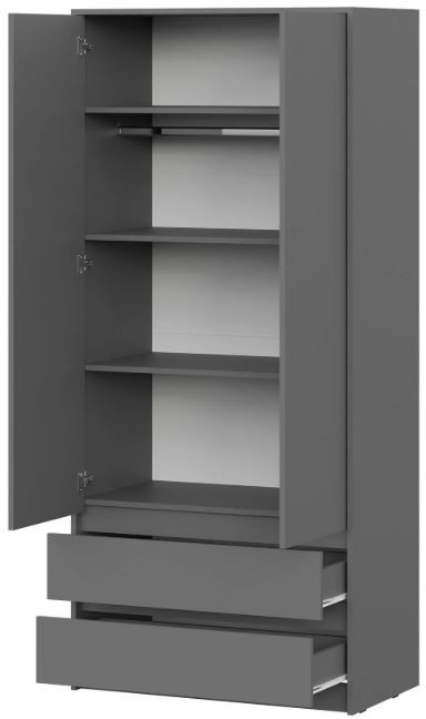 мс Айден ШК06-900 серый графит ЛДСП/серый графит ЛДСП